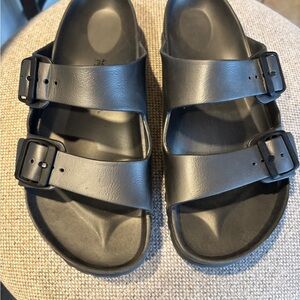 Birkenstock Rubber Charcoal Gray Sandals